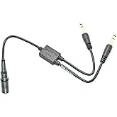 Bose Lemo (6pin) to GA Dual Plug General Aviation Headset Adapter