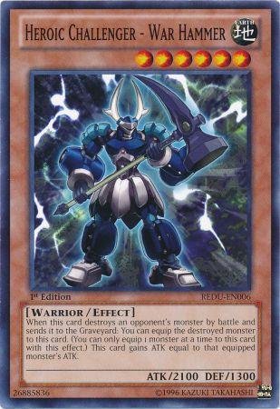Yu-Gi-Oh! - Heroic Challenger - War Hammer (REDU-EN006) - Return of the Duelist - Unlimited Edition - Common