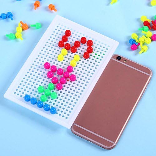 Cocal 2018 Montessori Puzzle Peg Board 96 Mushroom Nails Educational Jigsaw Toys Gifts for Kid Girls Boys