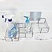 Stainless Steel Shelf Organizer, Rerii Self Adhesive Stainless Steel Bathroom Shower Rack Organizer for Shampoo, Kitchen Organizer Shelf for Condiment Bottles - Drill Free, Recyclable Adhesive Pad