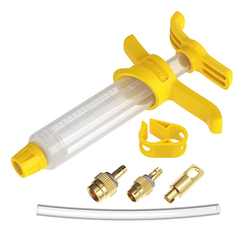 CYCEARTH Bicycle Motorcycle Tubeless Sealant Injector Presta/Schrader Valve Core Removal Tool for Stans No Tubes sealant