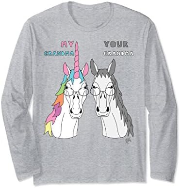 Unisex My-Your Grandma Unicorn-Horse 2XL Heather Grey