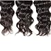 UNice 8A Grade Brazilian Natural Wave Hair 3 Bundles with 4x4 Free Part Lace Closure,100% Unprocessed Human Hair Weave Extensions Natural Color (20 22 24+18 Closure)