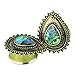 Gold PVD Stainless Steel Teardrop Plugs with Abalone Shell Ear Gauges