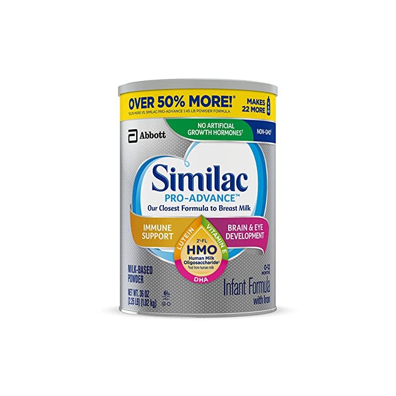 Similac Pro-Advance®* Infant Formula with Iron, 3 Count, with 2âââ€š¬ââ€ž¢-FL HMO for Immune Support, Non-GMO, Baby…