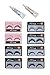 All2shop Natural Professional Cross Fake False Eyelashes Waterproof for Impressive Makeup Cosmetics 8 Assorted Pair Set plus 2 pcs Adhesive Glue (Ten Pieces Set Assorted)