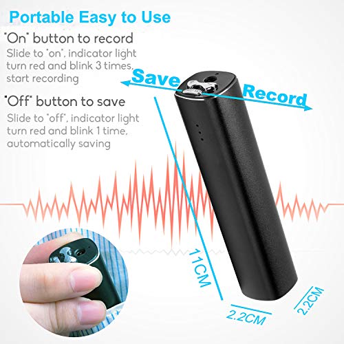 image for Mini Digital Voice Recorder,8GB Voice Activated Recorder 365 Standby 8
