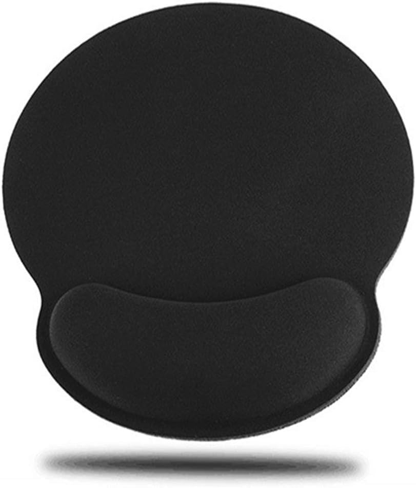 Utoptech Professional Wrist Protect Rubber Memory Mouse Pad Support Wrist Comfort Mouse Pad Mat for Computer Laptop Game Office Home Black