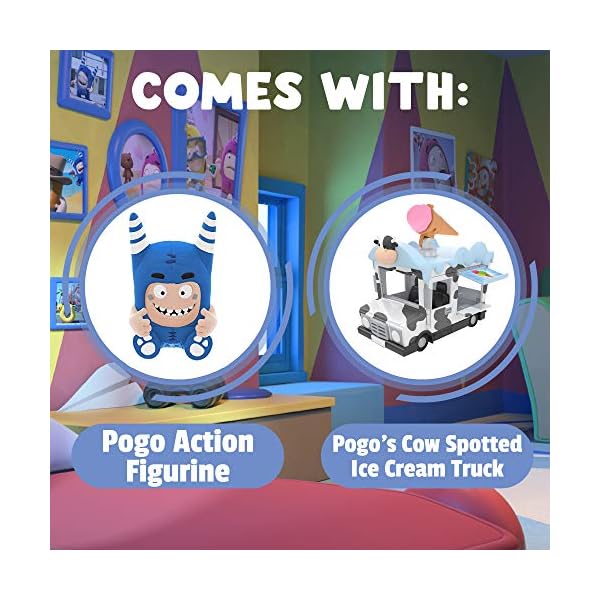 Oddbods-Action-Vehicle-Pogos-Ice-Cream-Truck-Push-Powered-Toy-Car-For-Kids-With-Rotating-Mini-Ice-Cream-Launcher-Functioning-Hatch-Comes-With-Truck-Pogo-Action-Figurine-Ages-5 Oddbods Action Vehicle - Pogo's Ice Cream Truck - Push Powered Toy Car For Kids With Rotating Mini Ice Cream Launcher & Functioning Hatch, Comes With Truck & Pogo Action Figurine, Ages 5+