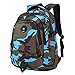 MATMO Kids Camo Backpack Boys Blue Camo Backpacks School Book Bag Updated Zipper