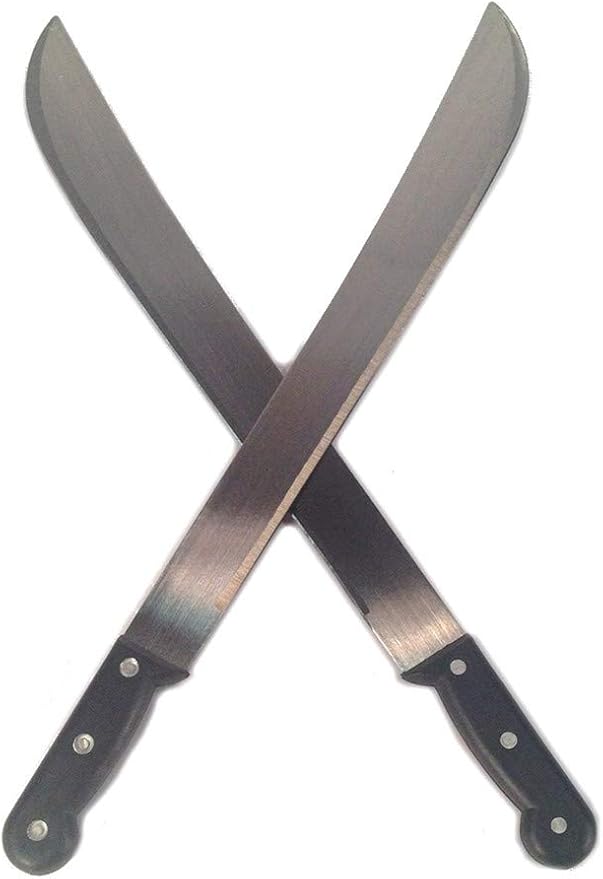 EDMBG Set of 2 Heavy Duty Machetes, 18" inch, Survival