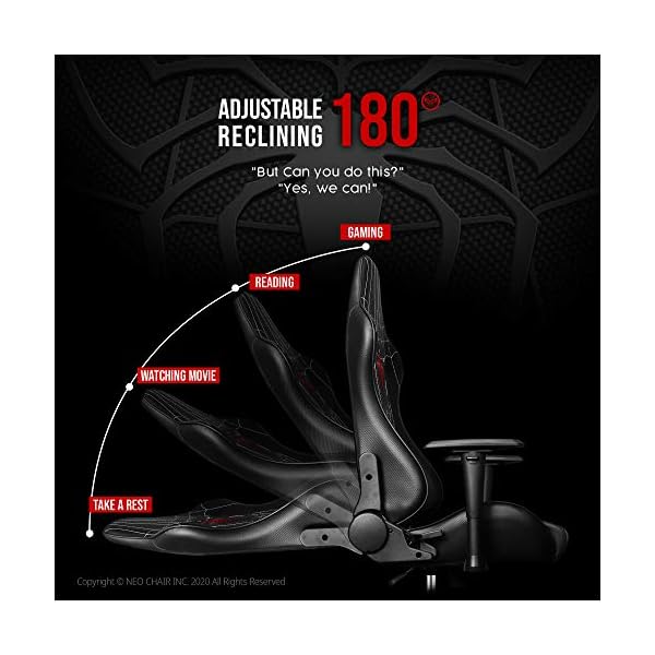 Silla Gamer Marvel Hombre Araña Eco Cuero Reclinable - Imagen 4