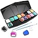 Face Painting Kit - 16 Colors with Brush, Stencils & Tattoos