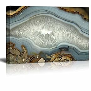 Abstract Agate Slice Pattern Gallery - Canvas Art Wall Art - 12"x18"