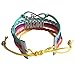 Cute Unicorn Bracelet Wristband Handmade Rainbow Jewelry Infinity Charm Gifts Party Favor 9 Styles (5.5in medium Rhinestone Unicorn Head)