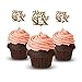 Gender Reveal Here for the Sex Cupcake Topper 12 pieces per Pack Cupcake Topper Decoration Card Stock Gold