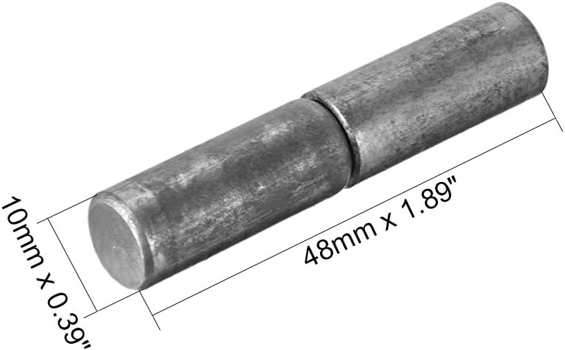 sourcing map Home Gate Door Window Part Male to Female Steel Hinge Pin 48mmx10mm 2 Sets, 48mm x 10mm,2 pcs - Image 3