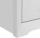 Yaheetech Bedside Table White 2 Drawers Open Shelf 40x35x60 cm MDF view 8