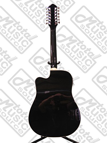 Oscar Schmidt OD312CEB 12-Strings Acoustic-Electric Guitar - Black