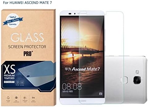 TAPLF 0.3mm Premium Tempered Glass Screen Protector for Huawei Ascend Mate 7,9H Surface Hardness,Explosion Proof,2.5D Rounded Edges,Tested Design,Quality Guarantee