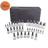 TACKLIFE Master Hex Bit Socket Set, S2 Steel | Metric and SAE | 35-Piece Set - HBS1B