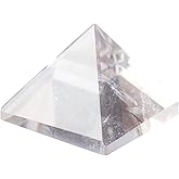 Runyangshi Natural Crystal Pyramid Energy Generator | 2.0x2.0in (5x5cm) Healing Crystal Pyramid for Protection & Positive Energy | Natural Quartz for Chakra Reiki Home Decor