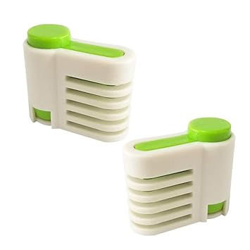 BESTONZON 2 STÜCKE Manuell Brotschneider Kunststoff Brot Toast Kuchen Slicer Küche Loaf Slicer Cutter Form Schneiden Guide Bo