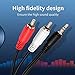 Choseal 3.5mm Audio Cable to 2 RCA Male Aux Cable 6 feet,Gold Plated Speaker Cable Compatible Car MP3 CD Player Mobile Phone PC