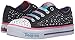 Skechers Kids Twinkle Toes Chit Chat Light-Up Lace-Up Sneaker,Black/Multi,1 M US Little Kid