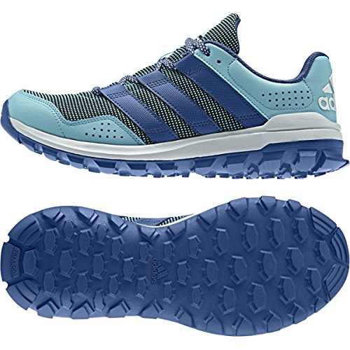 adidas Performance Women's Slingshot Trail Women's Running Shoe,Blue/Raw Purple/Blue,9 M US