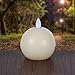 Ry-king Moving Wick Flameless Flicker Round Ball Wax LED Candles Lights with 10-Key Remote Control 2/4/6/8 Hours Timer, Batteries Included, Ivory Color, 2.5 X 3.6 Inches, Set of 6