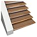 House, Home and More Set of 15 Skid-Resistant Carpet Stair Treads - Toffee Brown - 9 Inches X 36 Inches