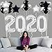 Silver 2020 Balloons Decorations Banner - Large, Pack of 29 | Star Mylar Foil | Black Silver Latex Ballon Supplies Kit | Graduations Party Supplies Kit, New Years Eve Party Supplies 2020, Home Office