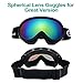 Odoland Kids Ski Goggles, Snowboard Goggles for Youth Skiing Age 8-16, Snow Goggles S2 Double Lens Anti-Fog UV400 Protection, Black Frame Color Lens VLT 24%
