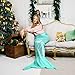LANGRIA Mermaid Tail Blanket Glittering Flannel Super Soft Cozy Warm Lightweight for Kid Girl Adult All Season (60 x 25 inches, Green)