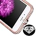 Luxury Diamond Crystal Rhinestone Bling Metal Frame Bumper Case Cover for Iphone 6 (4.7-inch) (Rose Gold)