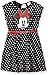 Disney Big Girls' Minnie Mouse Dress with Belt, Black, M-8/10