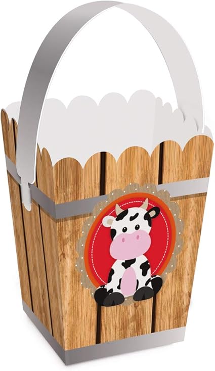 Amazon Com Farm Party Popcorn Box 8 Pack Barn Farm Birthday