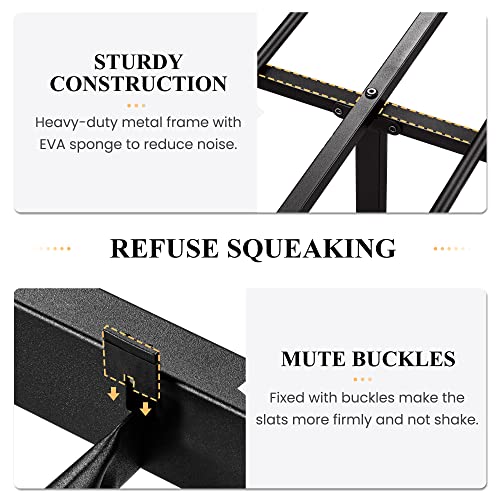 SHA CERLIN Heavy Duty Metal Bed Frame Queen Size, Platform Bed Frame