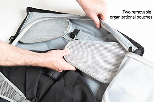 Best Garment Bag - Black Carry On Suit Bag Dress Bag for Travel & Business Trips -w/Hanging Hook & Shoulder Strap- for Men and Women - Folding Wardrobe Carrier Luggage by Golden State Ink