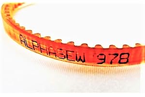 DESK DAVE'S FEATHERWEIGHT FACTORY ID: 978. New Generic Universal 9 7/8" Sewing Machine Lug Belt, Compatible with, not Manufactured by Elna, Necchi, White. Will fit Models as Below: