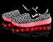 Santiro Boys Girls Light up Shoes for kids 7 Colors Light LED Fashion Slip on Sneakers USB Charging Luminous Sneakers SSK006B1-38