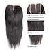 CYNOSURE Straight Bundles with Closure Human Hair Bundles with Closure Middle Part Lace Closure with Bundles Natural Black (16 18 20+14inch closure)…