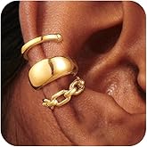 Ear Cuffs for Women Non Piercing Sterling Silver Ear Cuff Earrings Trendy Cubic Zirconia Cartilage Clip On Earrings for Women hypoallergenic Huggie Hoop Earrings Fake Piercings for Women Jewelry Gifts