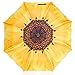 NVLFHY Sunflower Umbrella Manual Three Folding Windproof Opening and Closing Anti-Ultraviolet Sun Umbrella