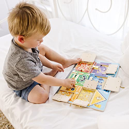 Melissa & Doug Wooden Latches Board Sensory Activity Toy For Kids