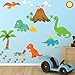 Dinosaur Fabric Wall Decal, 100% Woven Fabric Decal, UL Greenguard Certified Nursery, Kids Room Decor Great Gift