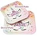 Unicorn Party Plates | 16 Heavy Duty Plates | Metallic Foil | Birthday, Baby Shower Supplies | Pastel Decorations (9