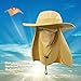 KOOLSOLY Outdoor Sun Cap For Men Women,Fishing Hat UPF 50+ UV Sun Protection With Removable Neck Flap, Face Cover Mask & Windproof Strip, Sun Hat For Outdoor Sports & Travel