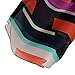 VOBAGA Women's Short Bat Sleeve Striped Hit Colors Chiffon T Shirt Tops Blouse XXXL